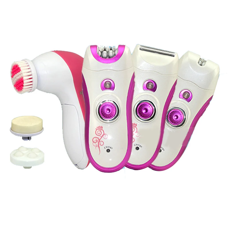 Kemei Lady 6 в 1 Многофункциональный Эпилятор инструмент для чистки лица аккумуляторная беспроводная Женская бритва для удаления волос KM-3066 EU