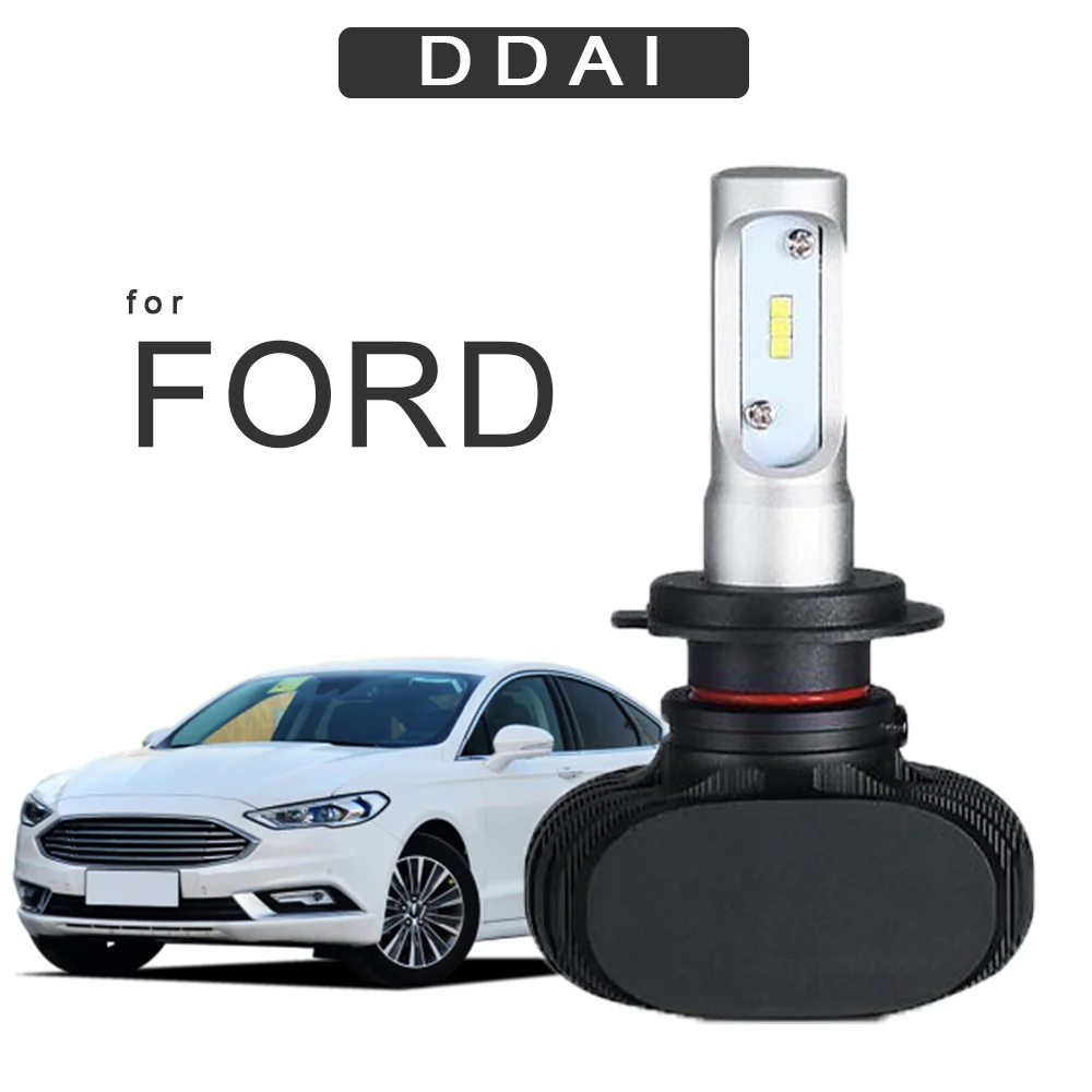 DDAI светильник для авто 3000K 6000K 8000K Led H7 головной светильник для Телец Mustang kuga аксессуары для автомобиля головной светильник запчасти