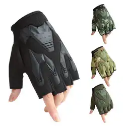 Unisex Outdoor Tactical Gloves Army Military Shooting Motorcycle Fingerless Gloves Protective Half Finger Touch Screen Mittens