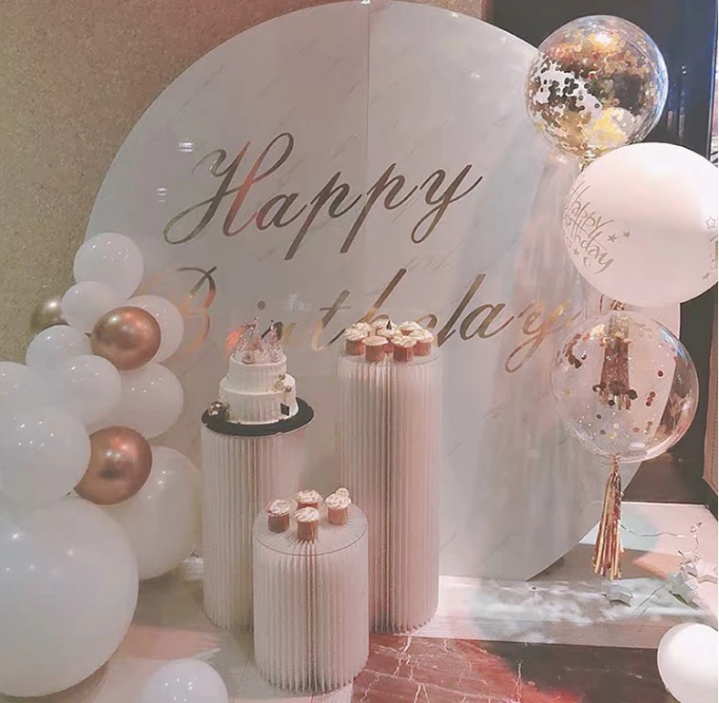 Iron Circle Stand Plinth Paper Cylinder For Wedding Birthday Baby Shower Stage Arch Balloon Flowers Cake Dessert Backdrops Decor Wedding Arches Aliexpress