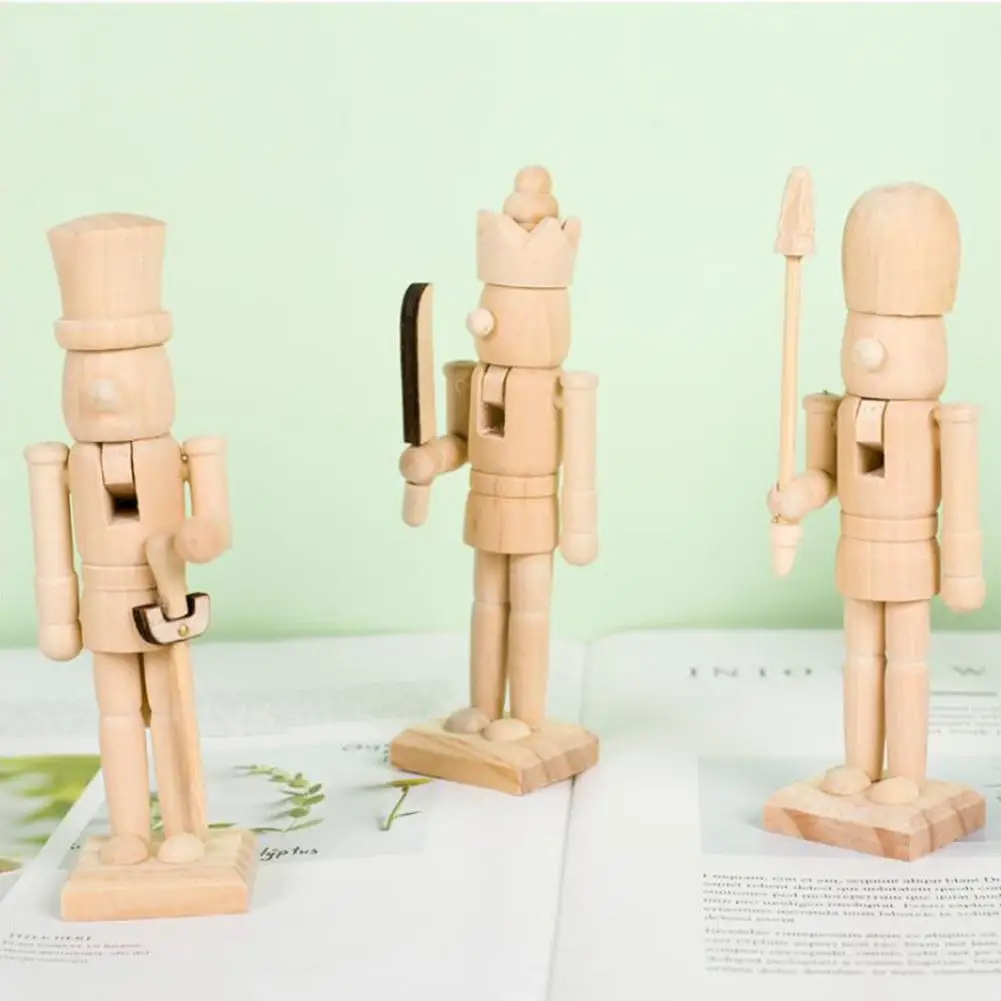 4 PCS Clever Traditional Soldier Nutcracker Collectible Wooden Christmas Festive Holiday Home Decoration Statue SD95 | Дом и сад