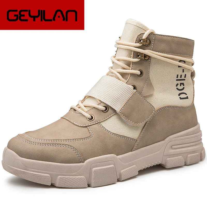 

High Quality Fashion Winter Warm Men Boots Comfortable Ankle Martin Boots Men's Desert Boots Round Toe High Top Shoes MD5001