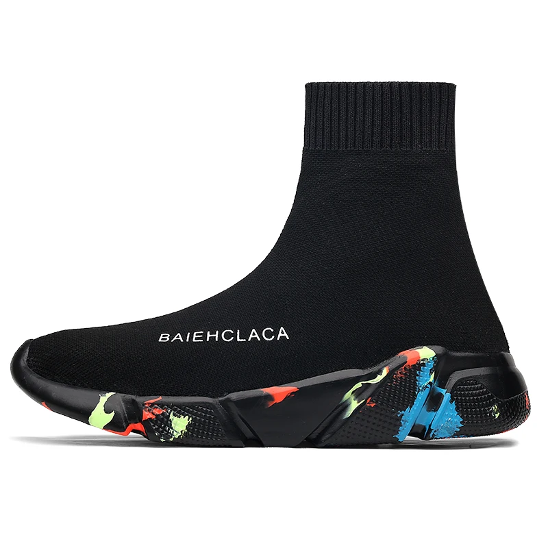 

Unisex Sport Trend High Top Women Sock Sneakers For Men Slip On Breathable Male Shoes Adult Fashion Casual Jogger Mesh Footwear