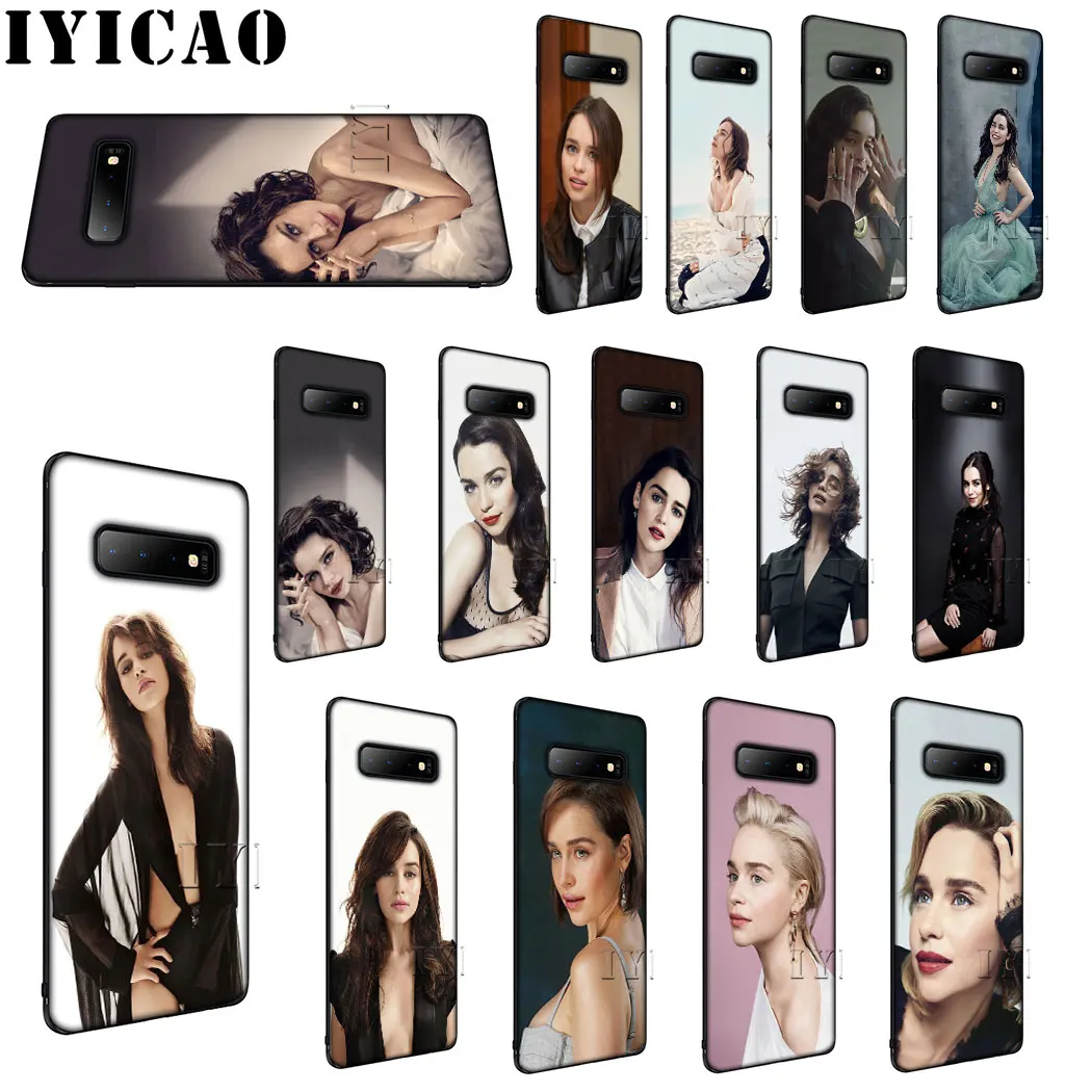 IYICAO Emilia Clarke Hard Soft Silicone Case for Samsung A3 A5 A6 Plus A7 A8 A9 J6 Phone Cover | Мобильные телефоны и