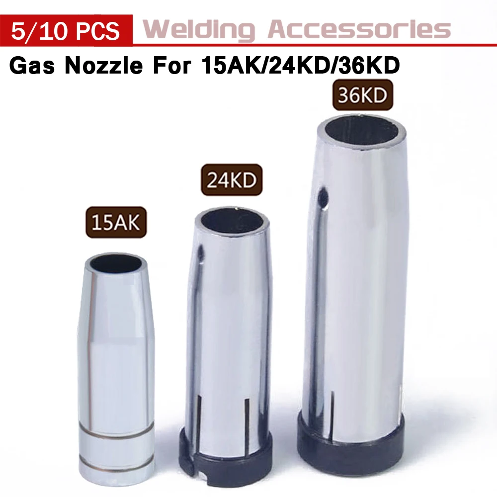 5-Pack MIG Gas Nozzle 12.5mm Copper Conical Nozzles – For MB 24KD Welding Torch Consumables
