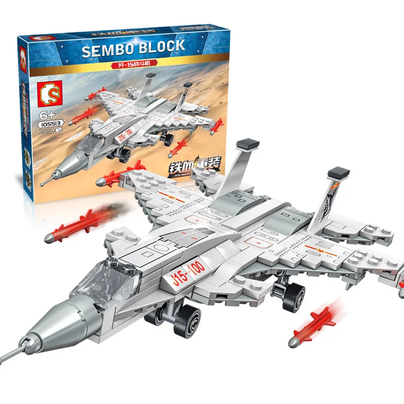 Details about   Sembo Block Chinese Fighter J-15 Model Kids Building Toys Adult Puzzle Boys Gift 