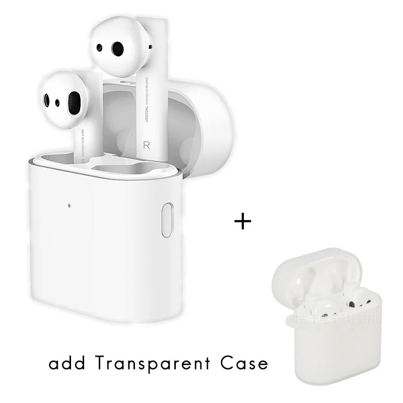 add white Case Xiaomi Air 2 TWS Bluetooth гарнитура наушники удобная одежда LHDC/AAC HD 14,2 мм динамический двойной микрофон ENC автоматическая пауза управление нажатием - Цвет: add white Case