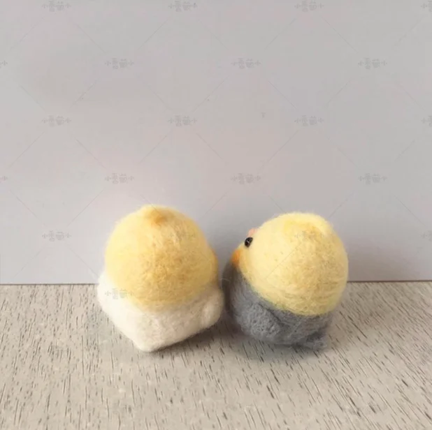 White wenniao grey wenniao Parrot wool needlepoint kit wool felt needle felting decoration craft needlecraft DIY handmade