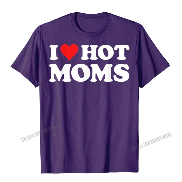 Eu amo as mães quentes eu coração quente mães imprimir t-shirts