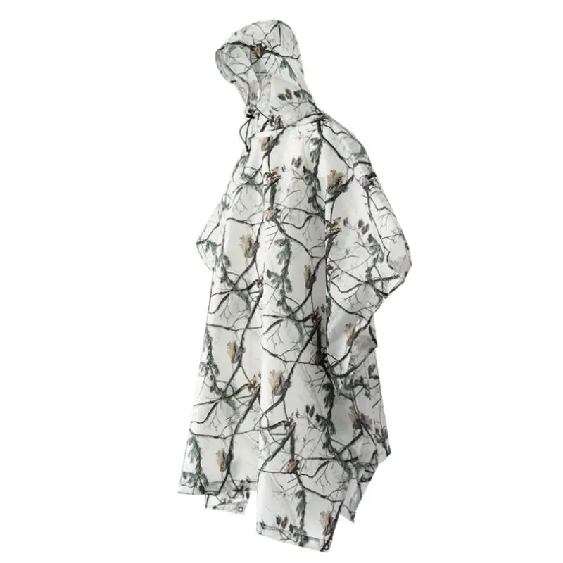 

3 In 1 Waterproof Rain Poncho Multifunctional Snow Camouflage Raincoat Ground Sheet Shelter for Hunting Camping Photograph