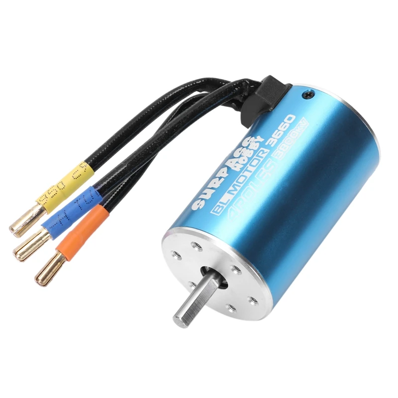 SURPASS HOBBY 3660 3800KV Бессенсорный бесщеточный двигатель с 80A ESC для 1/10 RC ралли автомобиля