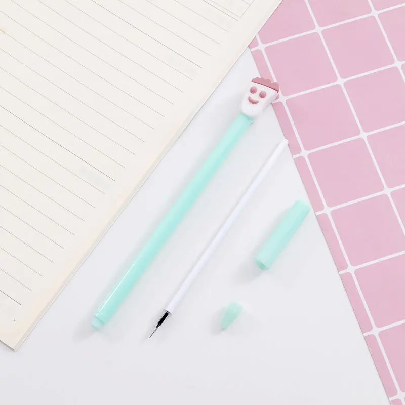 10 pcs/Pack Cute Ice cream Cartoon gel pen plastic material escolar kawaii stationery school office supplies for children gift