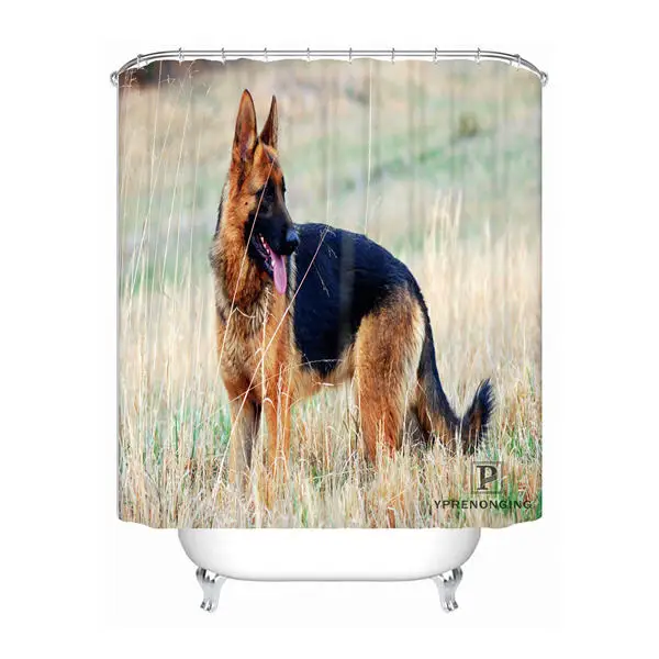 Shower Curtain Пользовательские немецкая овчарка Собака водонепроницаемый Душ занавес для ванной комнаты s крючки полиэстер ткань разные размеры#180421-Sina-08 - Цвет: Shower Curtain