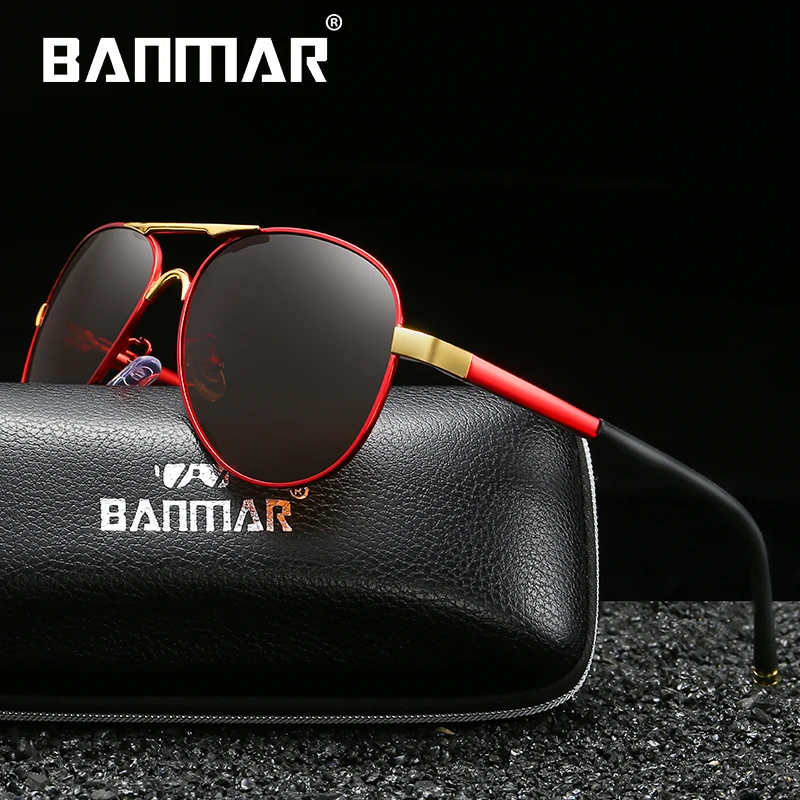 

Очки солнцезащитные BANMAR мужские/женские поляризационные, винтажные алюминиевые классические брендовые солнечные очки для вождения с линзами с покрытием