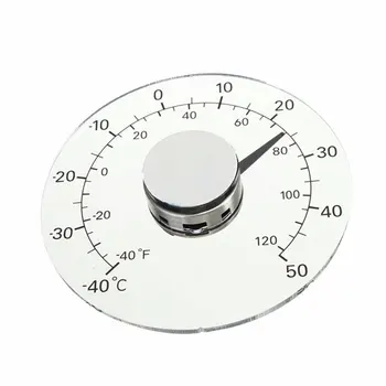 

Outdoors Household Centigrade Analog Thermometer Transparent Temperature Monitoring Meter Glass Sticking Paste Glass