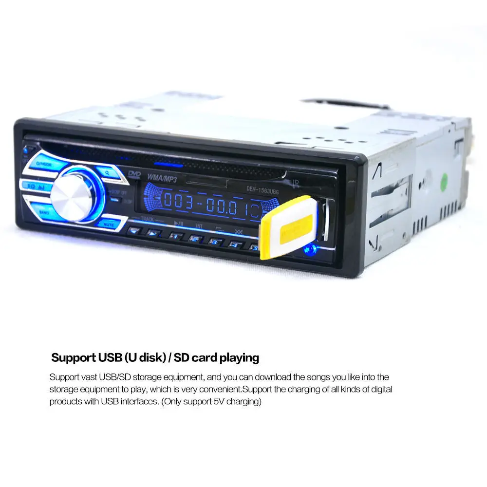 Аудиоустройство автомобиля MP3 радио CD DVD плеер MP3 USB SD ручка дистанционного управления ISO кабель и руководство по эксплуатации