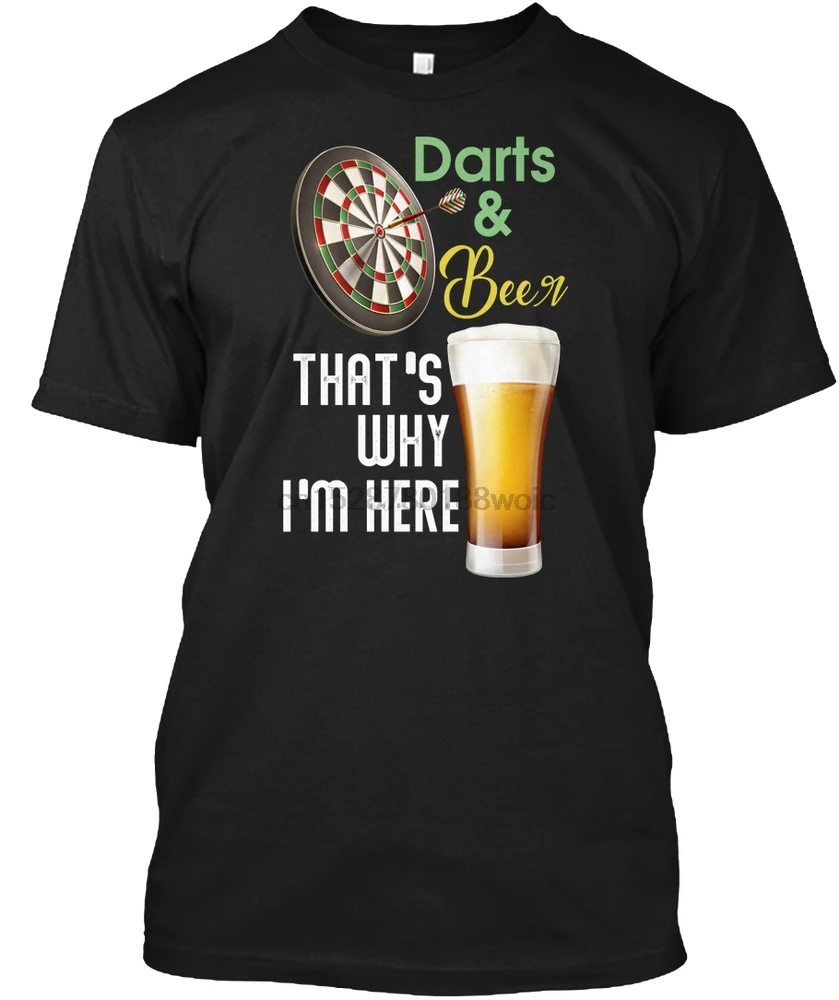 Men T Shirt Darts Beer Funny for Dart Player T Shirt Women T ShirtT