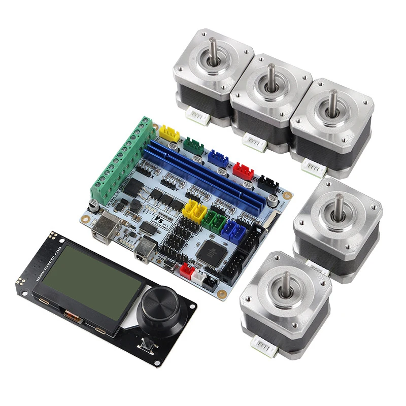 3D-принтер материнская плата F5V1.1+ Mini 12864 lcd+ 42 Шаговый двигатель x5 комплект Ramps1.4