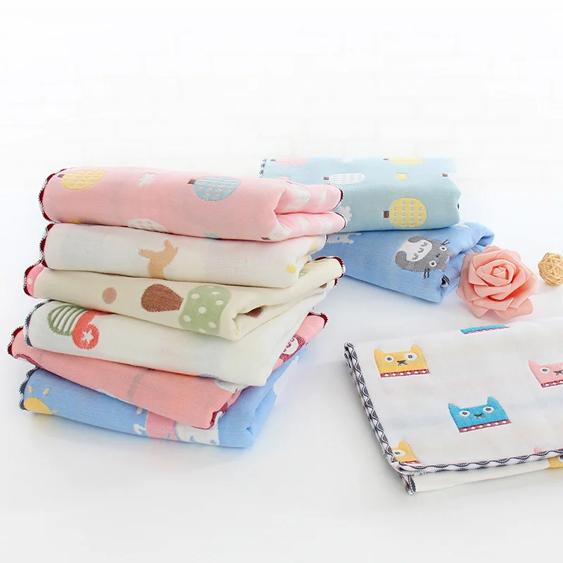 Cotton Baby Towel 6 Layer Handkerchief Kid Wipe Cloth Newborn Infant Face Bibs Feeding Towelf for Toddler YZW003 | Мать и ребенок