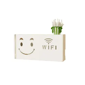 

Wireless Wifi Router Storage Box PVC Panel Frame Wall Mount Bracket Cable Storage Large Size Home Decoration