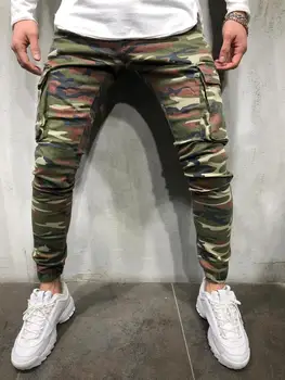 

Hot Fashion Men Pants Hip Hop Harem Joggers Pants 2020 New Male Trousers Mens Joggers Camouflage Multi-pocket Pants Sweatpants
