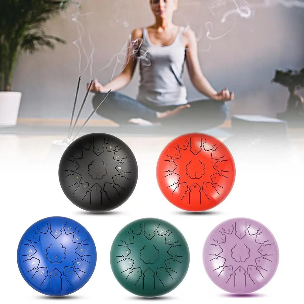 

Tongue Drum Flower Style With Mallets Music Book Bag Percussion Instrument 12 Inch 13 Notes Steel High Quallity Quick Delivery