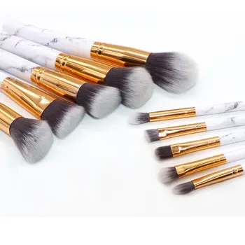 

10 Marbling Random Makeup Brush Set Tools 5 Big 5 Small Beauty Tools Makeup Pu Bucket Packaging Beauty Tools