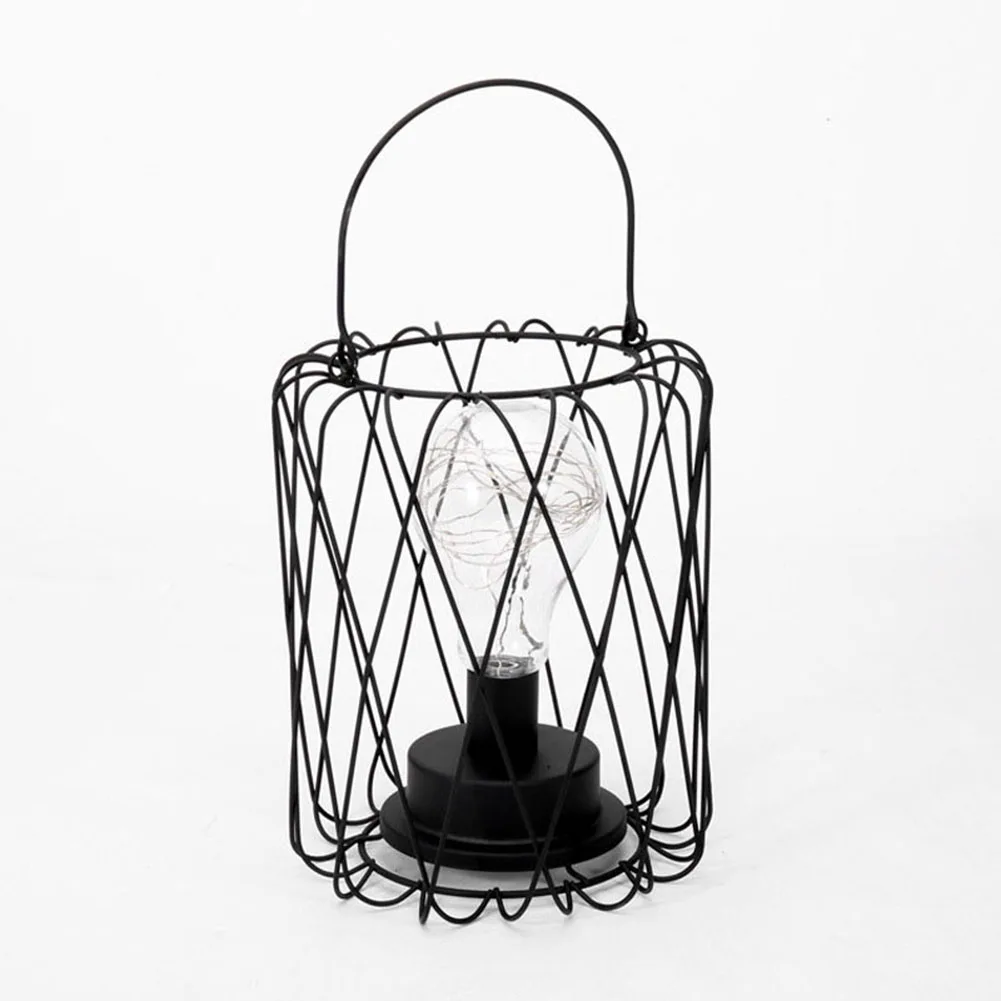 Vintage lantern Креативный Ретро стиль настольная лампа медная проволока фонарь Воронка Алмазная модельная прикроватная лампа домашний декор для стола дом - Цвет абажура: Vintage lantern