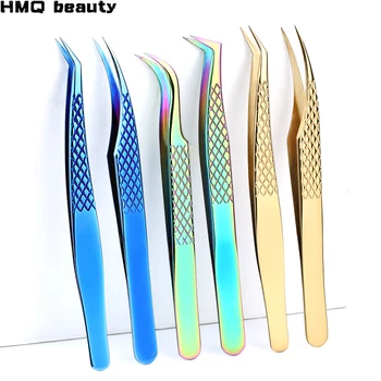 

Eyelash Tweezers Excellent Closure Stainless Steel Lash Tweezers For 3D Volume Eyelash Extension Makeup Tools