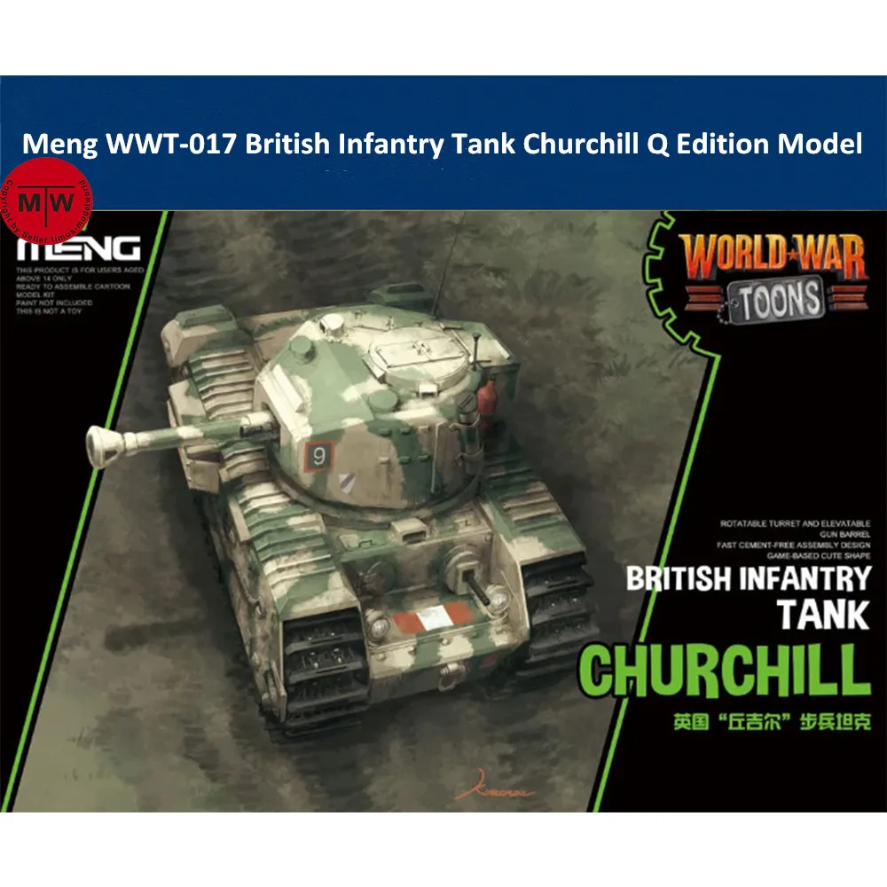 Meng Kids WWT 017 British Infantry Tank Churchill Q Edition Cute