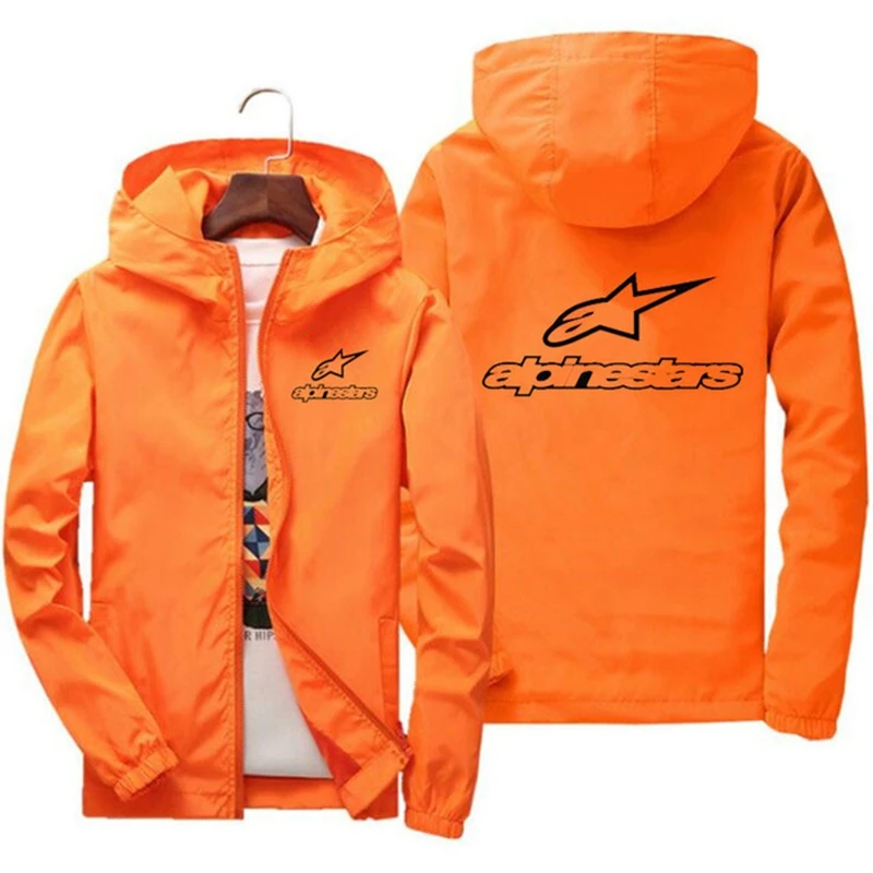 

Alpinestars Jacket Men's Windbreaker 2020 Spring Autumn New Alpine Star jacket Men's Windbreaker Pilot Hooded Jacket Male 6XL7XL