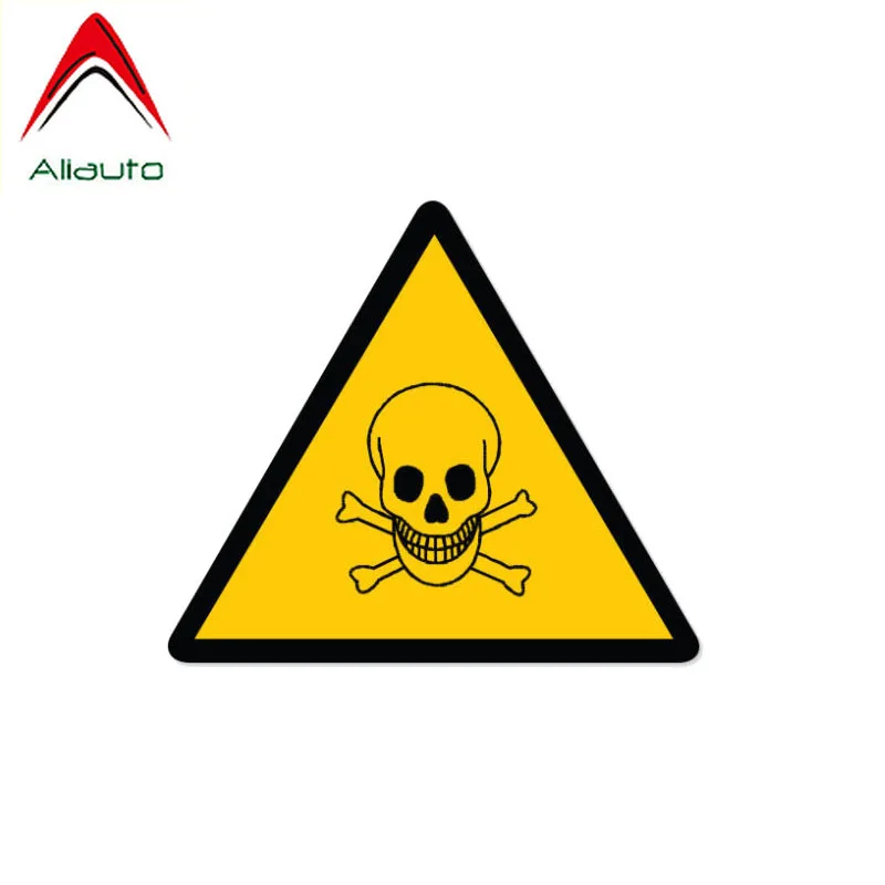 

Aliauto Personality Warning Car Sticker Danger Deadly Car Sticker Funny PVC Skull Decal Waterproof Refleative,12cm*10cm