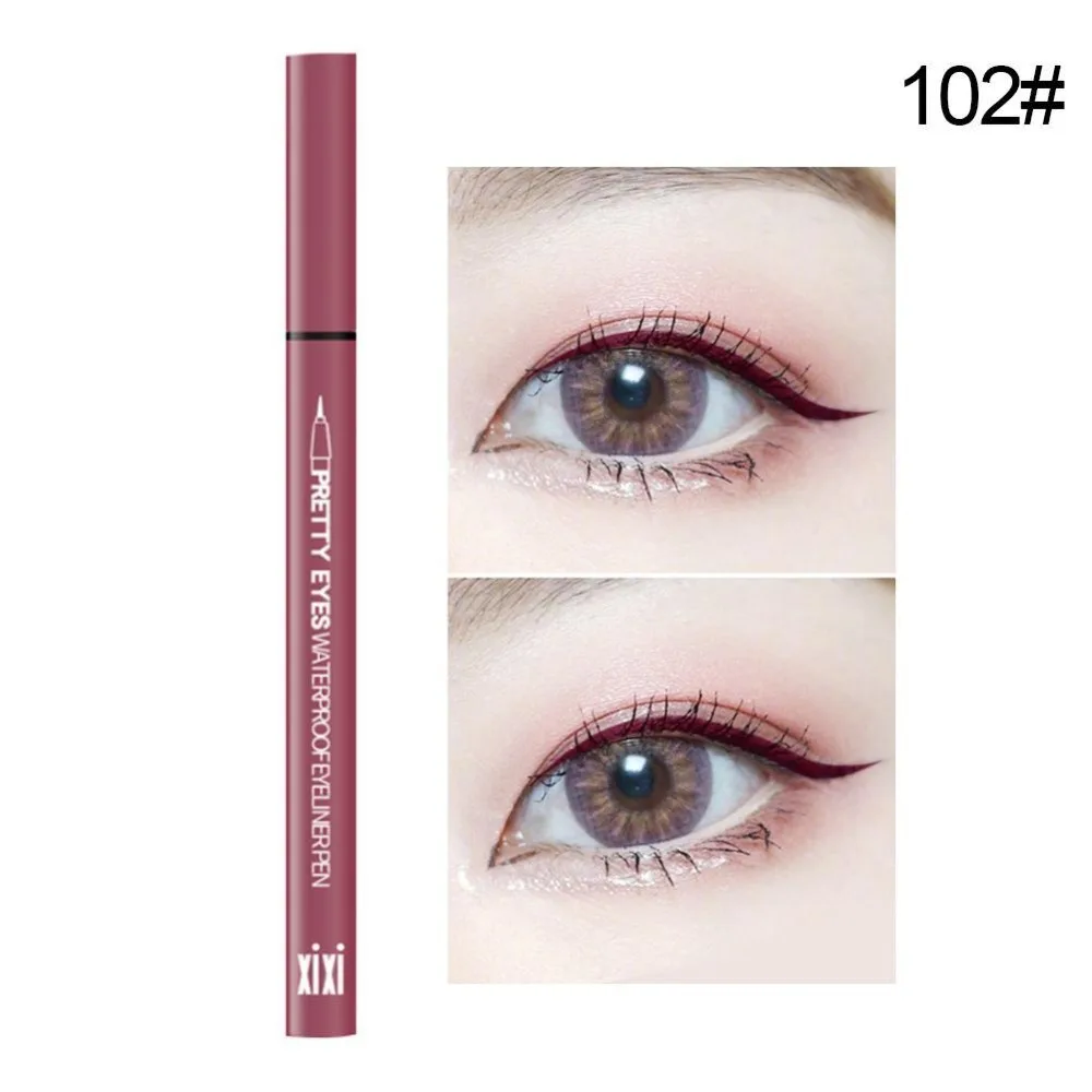 Professional Fast Dry Smooth Waterproof Eyeliner Pencils Eyes Makeup Brown Black Color Pigments Liquid Eye Liner Pen