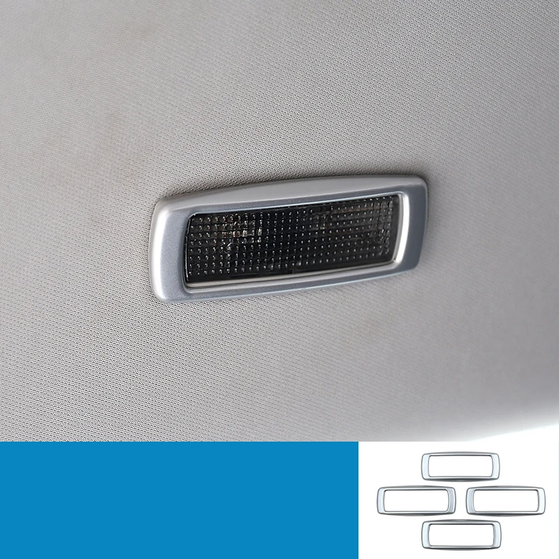 Lsrtw2017 for Skoda Kodiaq Car Gear Panel Air Conditioning Vent Trims Reading Light Frame Headlight Switch Ring - Название цвета: read light trims 1