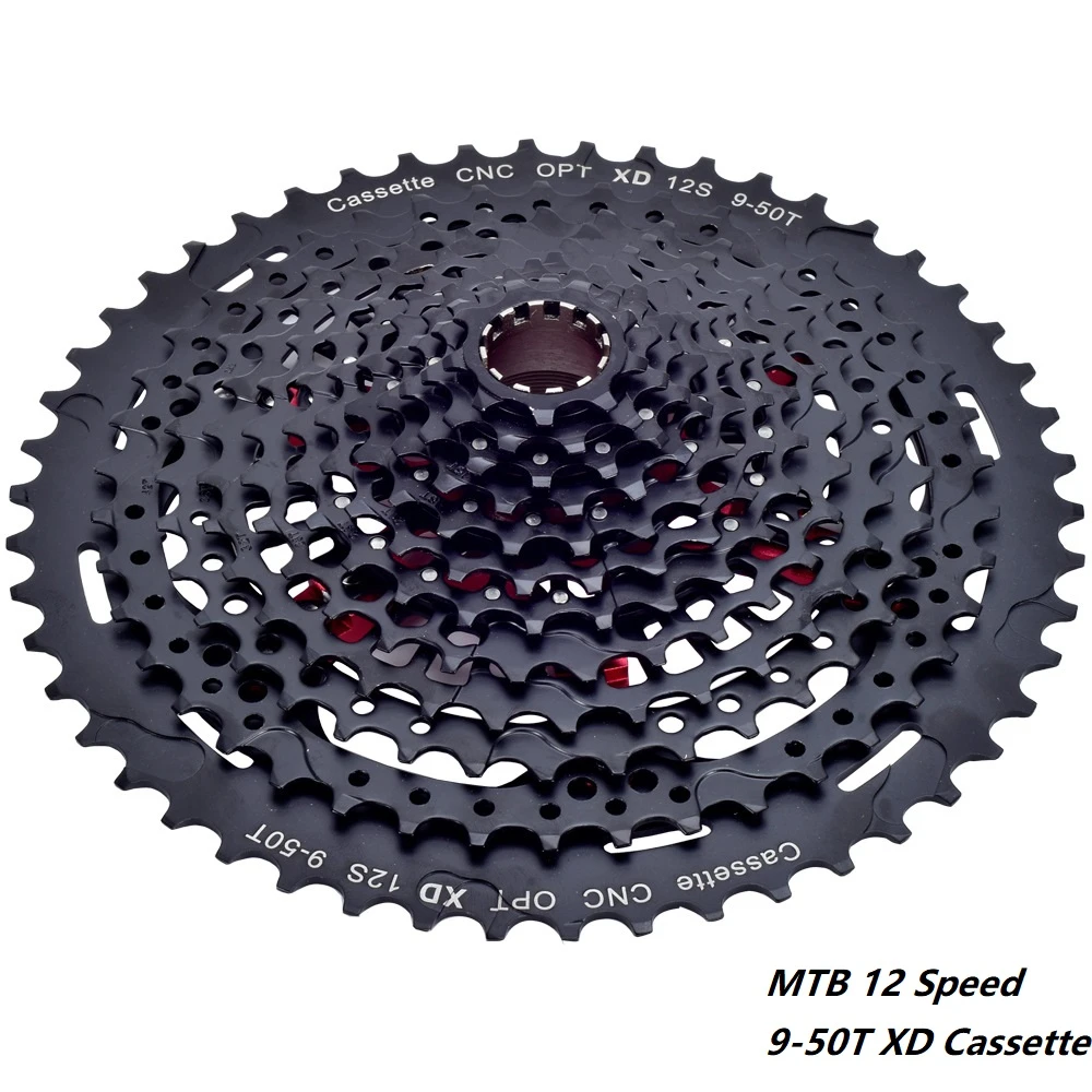 Cassette negro de 12 velocidades para de MTB 12 s 50T XD CNC, Piñón de 12V rango de engranaje 556%, piezas de bicicleta|Piñón de bicicleta| - AliExpress