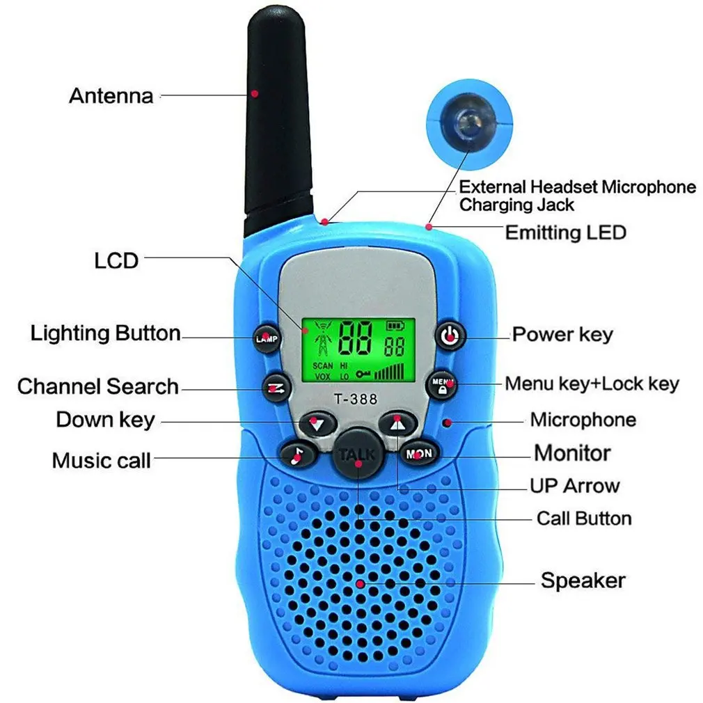 2 шт. мини игрушка Walkie Talkie дети радио Retevis T388 Дети Родители игры переговорные портативные двухстороннее радио говорящие игрушки для улицы