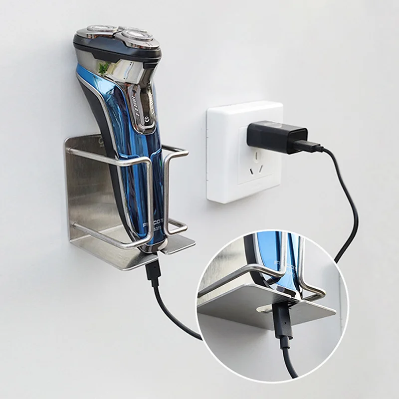 1pcs Electric Shaver Holder Wallmounted Selfadhesive Stainless Steel