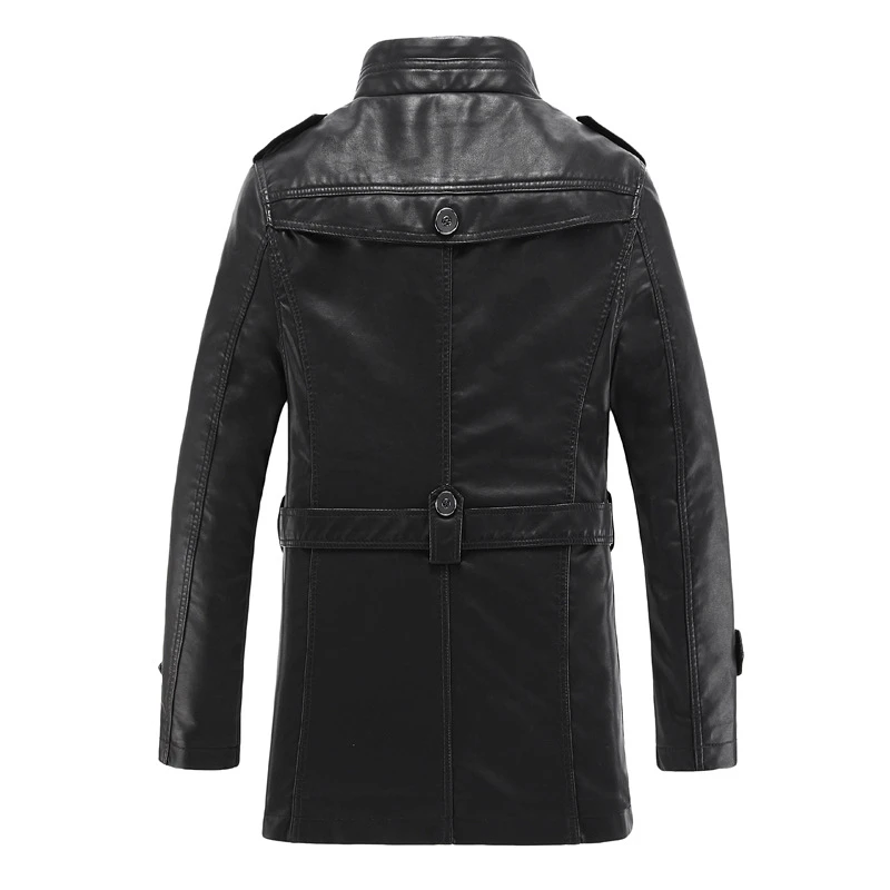 Winter Men's Leather Jackets Casual PU Coats Thermal Outerwear Faux Fur Fleece Jackets Mens Brand Clothing Size L-3XL,008