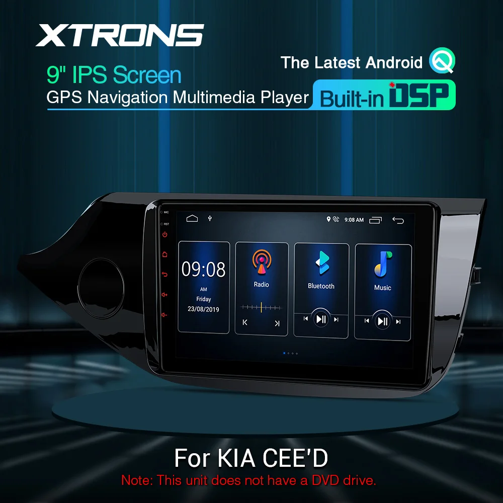 XTRONS 9-дюймовый новейший Android встроенный DSP-навигатор мультимедийный плеер для Kia Cee