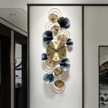 

New Nordic Luxury Wall Clock Living Room Home Bedroom Mute Clock Luxury Creative Art Wall Clock Decorative Clock DD6WC