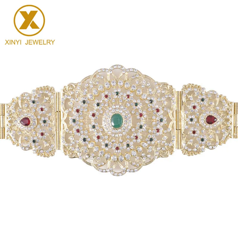Bridal Wedding Belt Moroccan Style Adjustable Length Rhinestone Waist Chain Body Jewelry bridal waistband bridal dress decoration