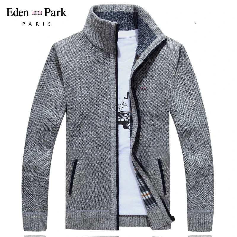 Eden Park, кардиган, сплошной цвет, мужские толстовки, одежда, модные толстовки, мужская повседневная толстовка с вышивкой, толстовка на молнии