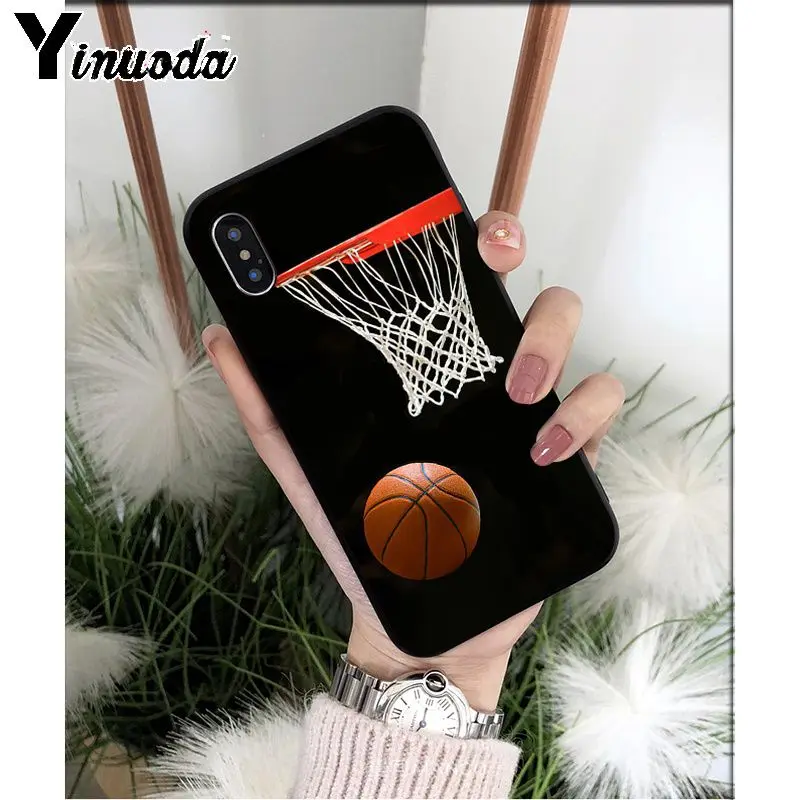 Yinuoda баскетбольная корзина TPU мягкий высококачественный чехол для телефона для Apple iPhone 8 7 6 6S Plus X XS MAX 5 5S SE XR 11 11pro max