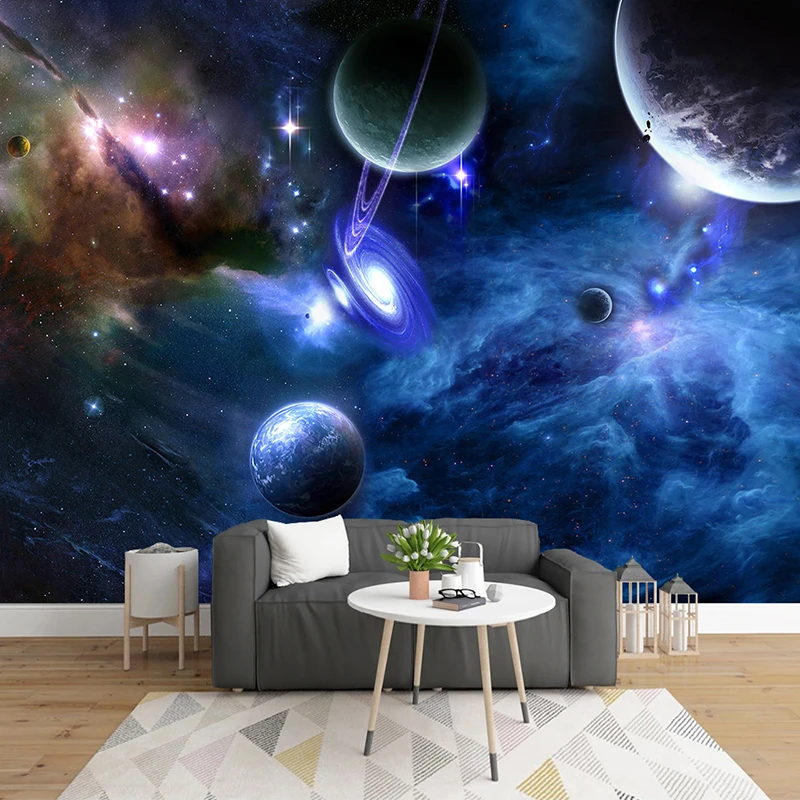 deed het Scheiden klok Custom 3D Muurschildering Papel De Parede Sterrenhemel Universe Space  Planeet Foto Behang Voor Woonkamer Slaapkamer Muren Woondecoratie|photo  wallpaper|3d muralwallpaper living room - AliExpress