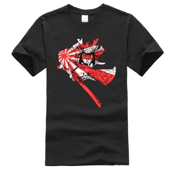 

Funny Black Tees Vintage Samurai Cat Pizza Graphic T-Shirt Summer Autumn High Quality Custom Short Sleeve 100% Cotton Sweatshirt