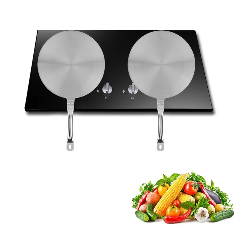 

2PCS Stainless Steel Cooking Plate Heat Diffuser Converter for Gas Electric Induction Cooker Heat Diffuser Kitchen Utensils
