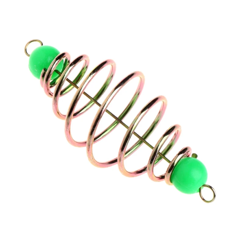 

LEO 20 Pcs Fishing Bait Spring Lure Inline Hanging Tackle Stainless Steel Feeder Size, 10 Pcs L 6.8Cm & 10 Pcs M 5.8Cm
