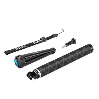 

TELESIN 35 inch Carbon Fiber Selfie Stick Tripod Waterproof Hero For GoPro Action 9/8/7 Osmo Accessorie Xiaoyi Camera Pole W9R1