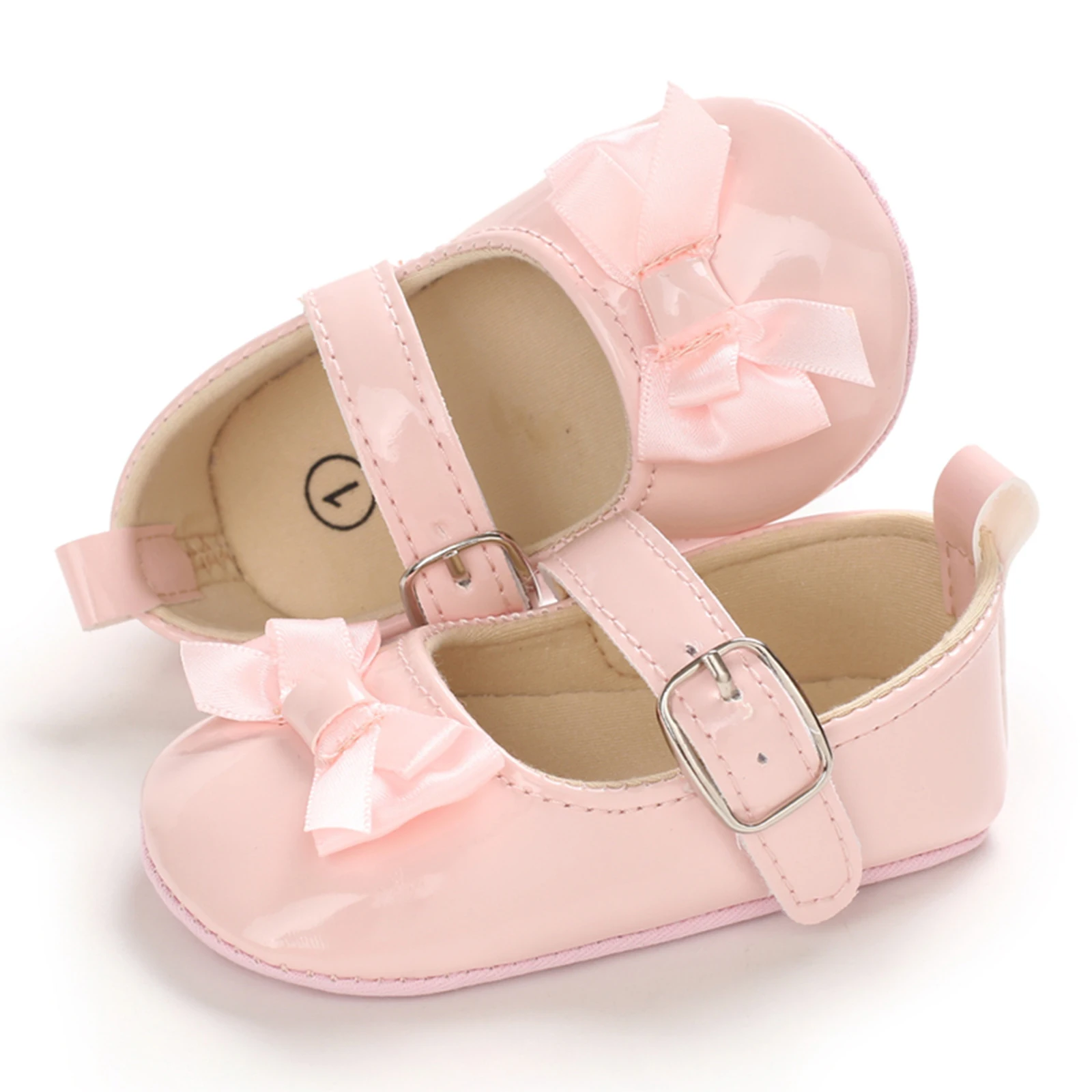 Fashion PU Leather Baby Princess Shoes Newborn Girls Moccasins Shoes Rubber Sole Prewalker Non-slip Summer First Walkers 4