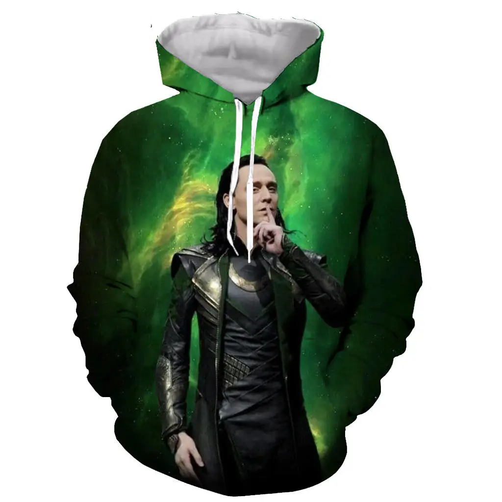Loki 3D печатных мужчин и женщин с капюшоном толстовка модная графическая Толстовка Повседневная Уличная пуловер Толстовка